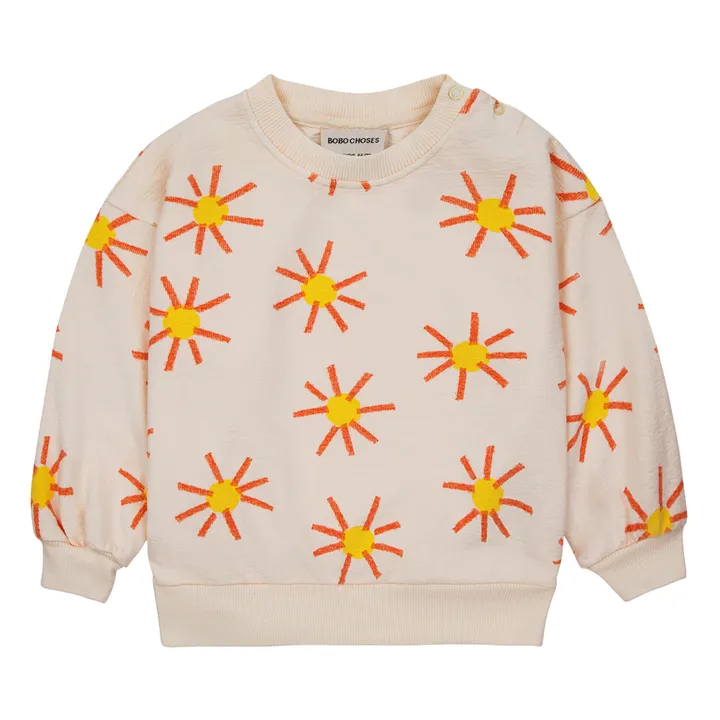 Bobo Choses Sweat Coton Bio Soleils | Ecru