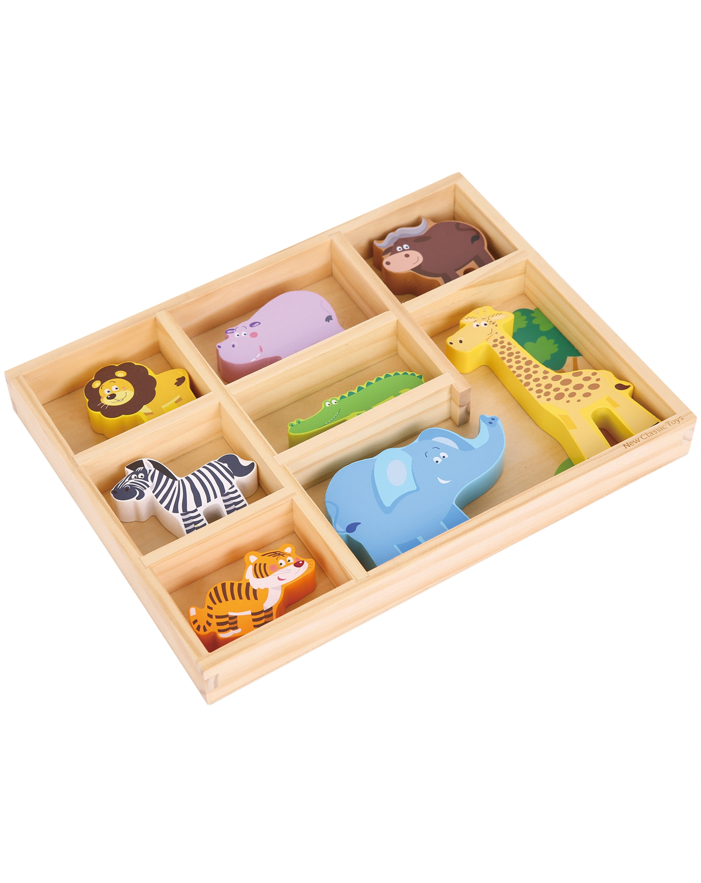 Figuren-Set SAFARITIERE in Holzbox
