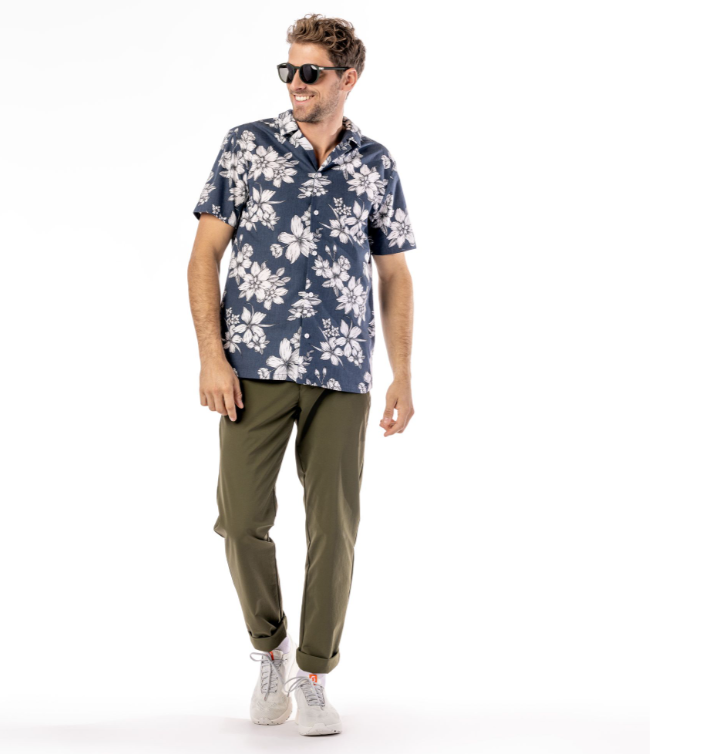 SCOTT Button LT Short-Sleeve Herreskjorte, Blå