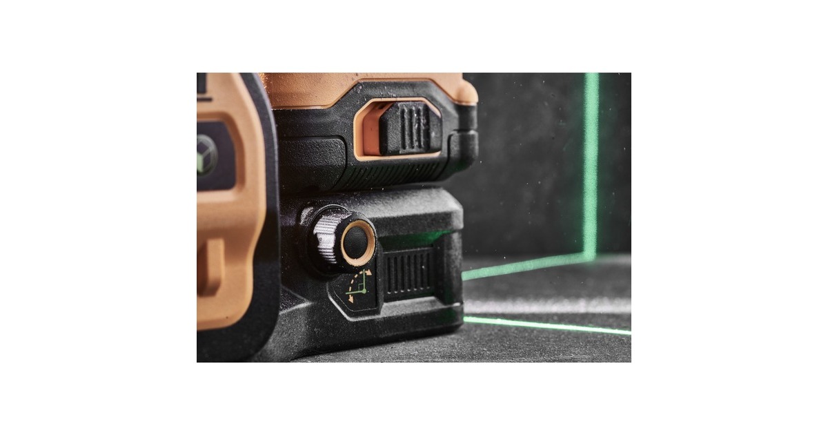 DEWALTDCE089D1G18-QW 12V / 18V XR 3 X 360 Groene Kruislijnlaser  (Zwart/geel, Incl. TSTAK koffer, 18V/2Ah XR battery pack + Oplader)