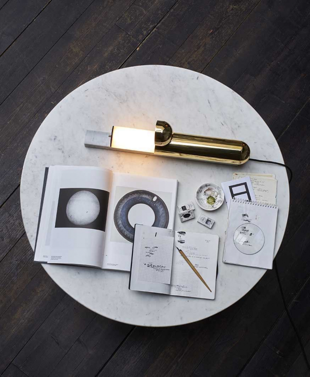 DCW éditions ISP tafellamp LED wit marmer