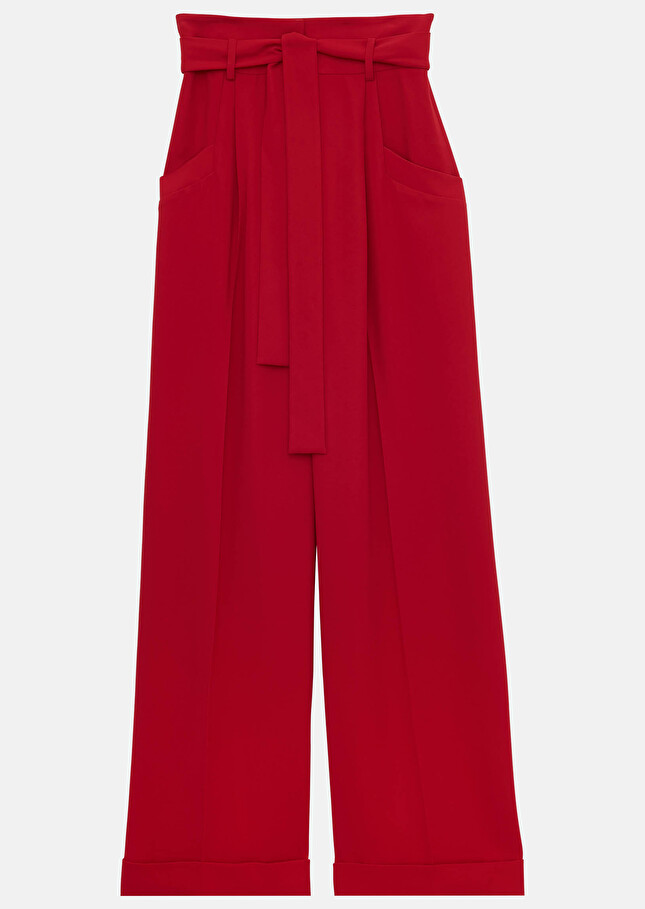 Pantalon Pylarouge framboise en crêpe