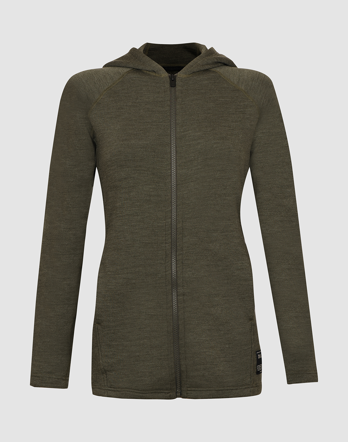 Vest met capuchon van merinowollen terry voor dames