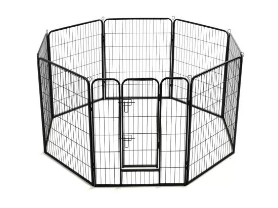 Parc pour chiens chiots noire 80 x 80 x 100 cm 02_0000567