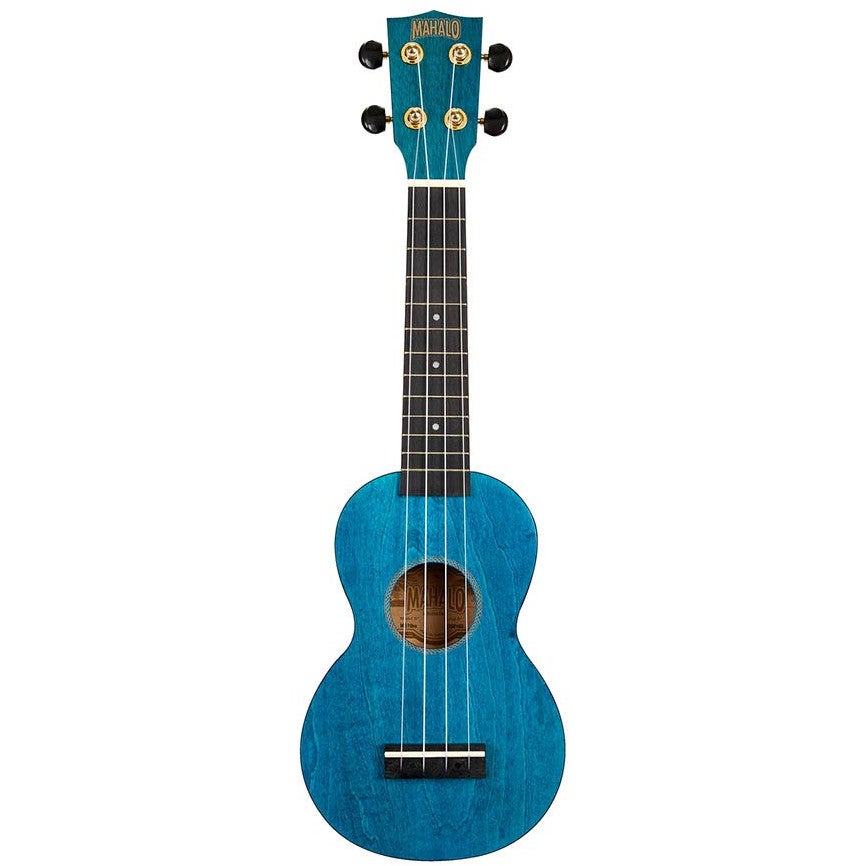 Mahalo MS1TBU Slimline Series sopraan ukelele transparent blue