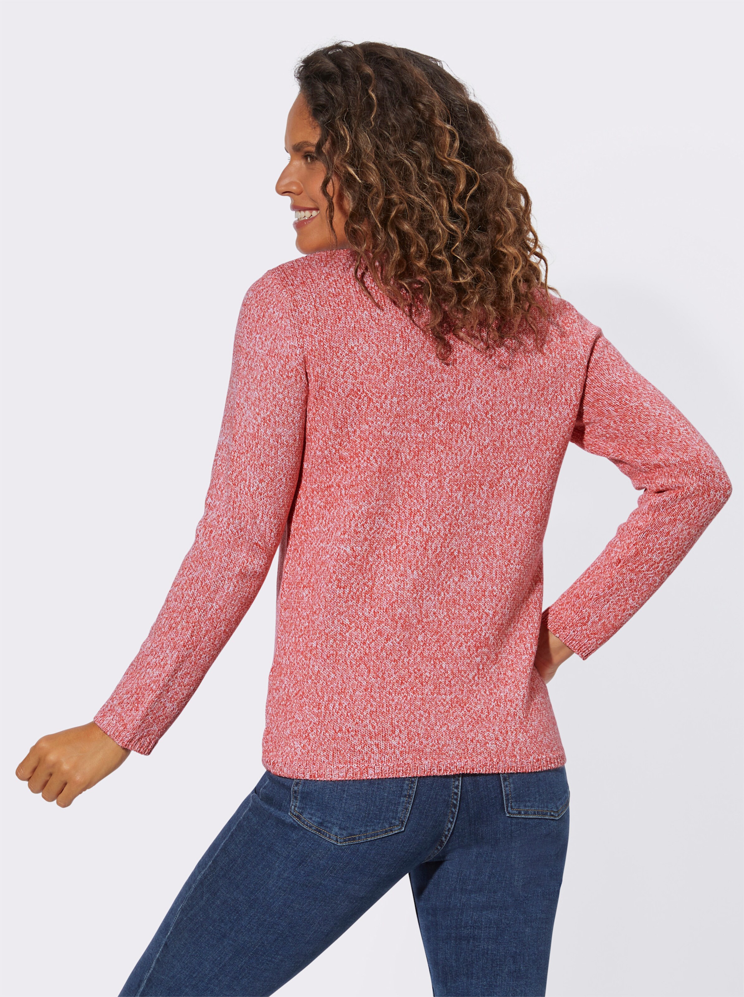 Strickpullover aus Melangegarn