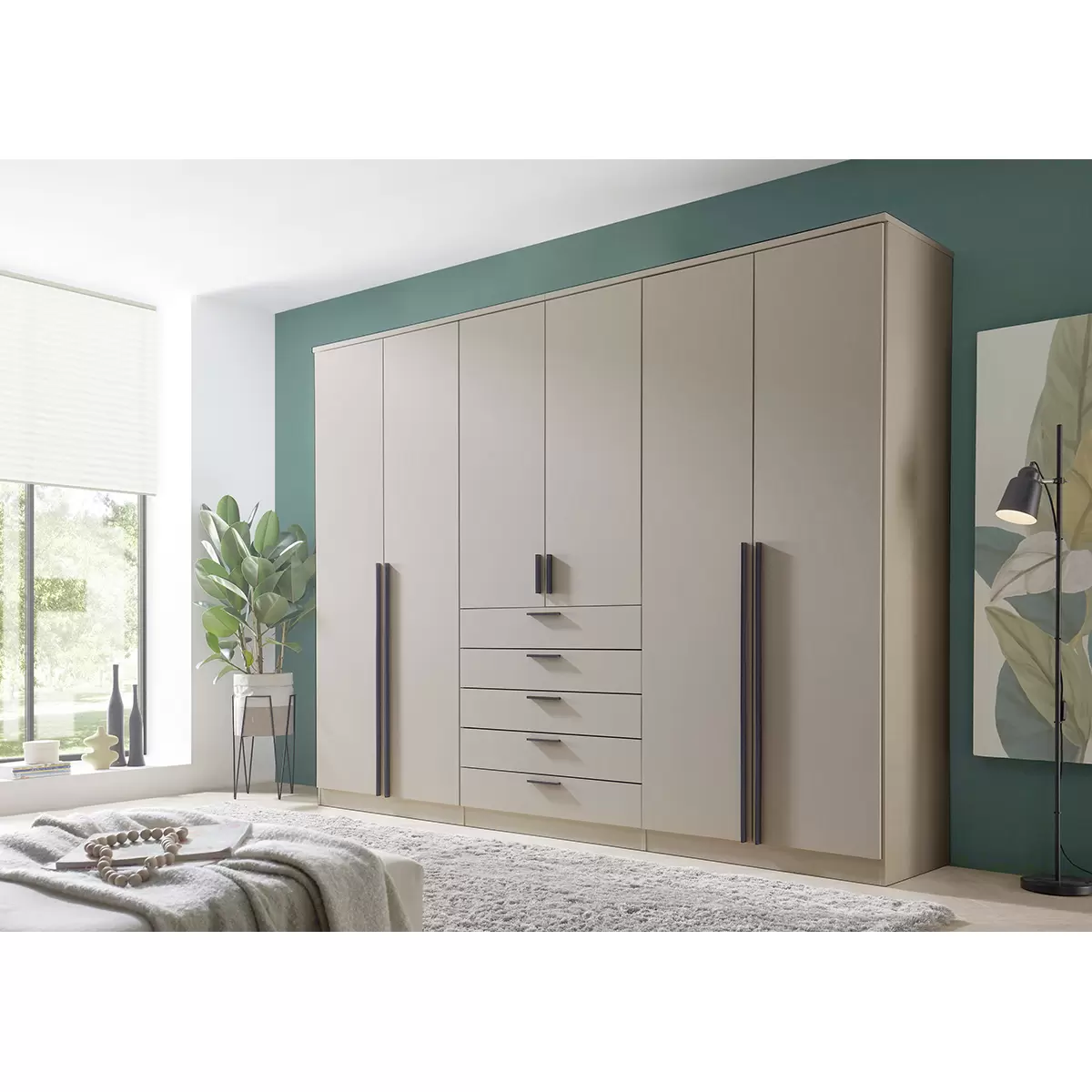 Kleiderschrank 6trg. Arnis Beige