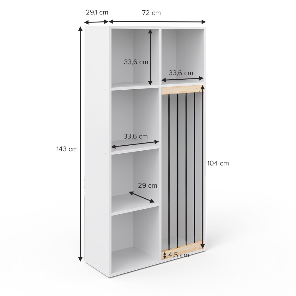 Vicco Kinderregal Marvin Plüschtier-Box Aufbewahrung Bücherregal Standregal Holz