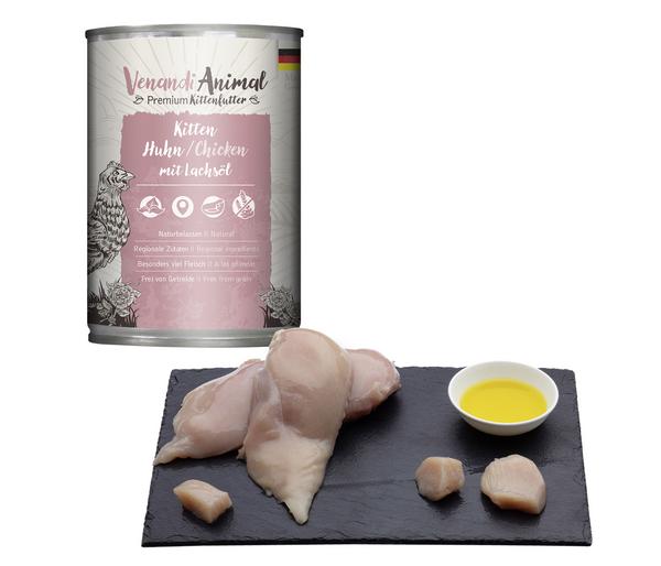 Venandi Animal Nassfutter für Katzen Kitten,