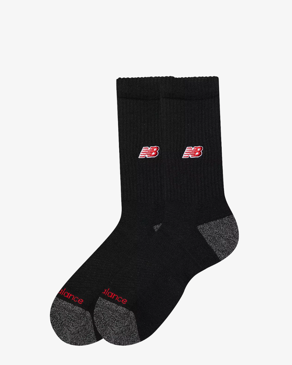 New Balance Active NB Premium Crew Socks 2 Pack Zwart Sokken