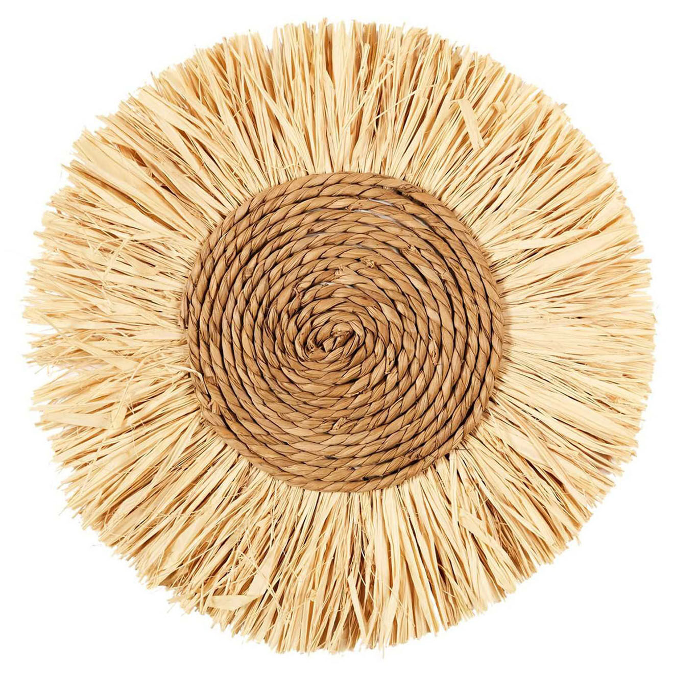 Home Deco Factory Décoration murale ethnique beige - D. 37 cm