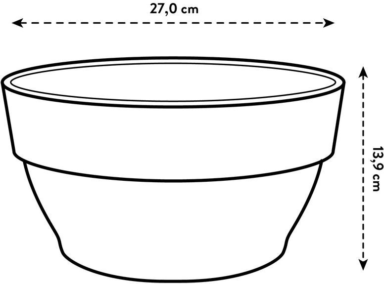 Elho plantenschaal Vibia Campana antraciet D 27 H 14 cm