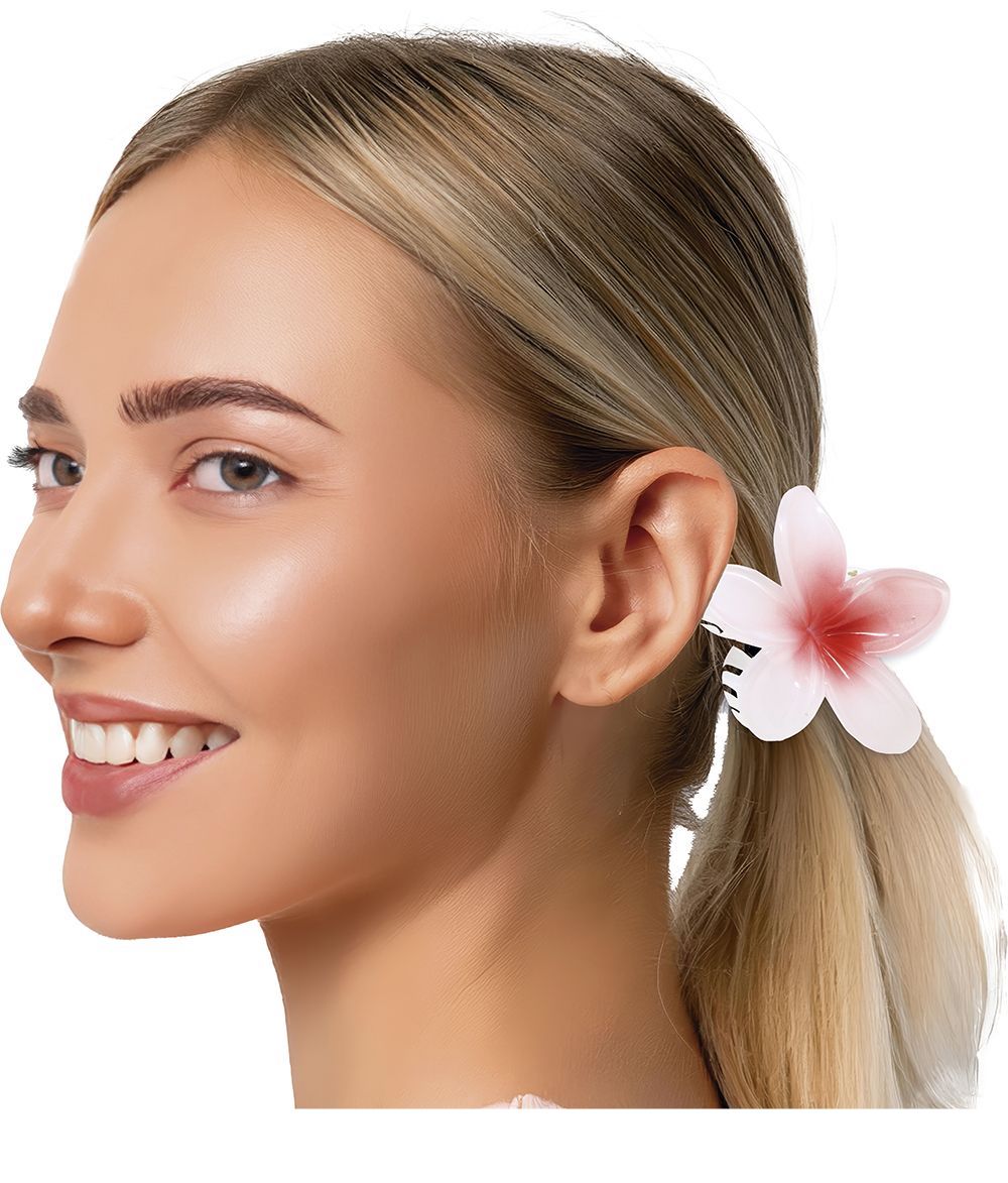 Bloem Haarclip Wit Rood