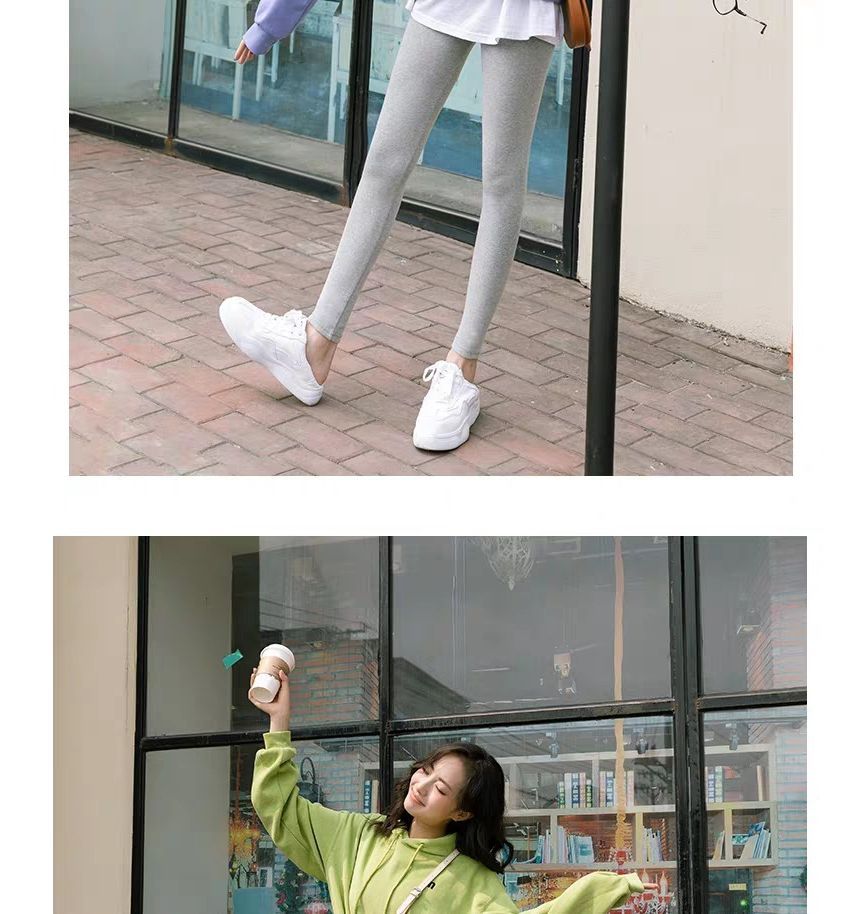 meirology - Hoge taille effen cropped legging