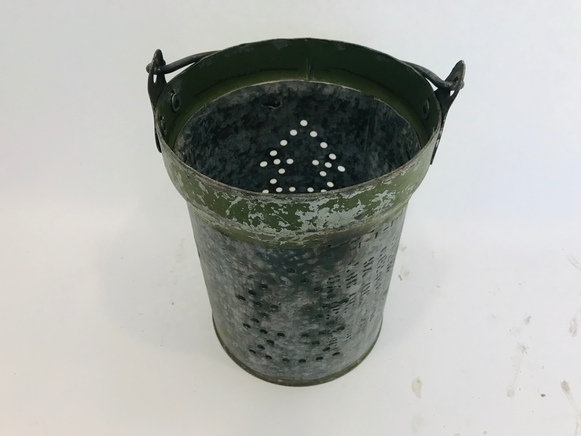 Iron bucket lantern tree