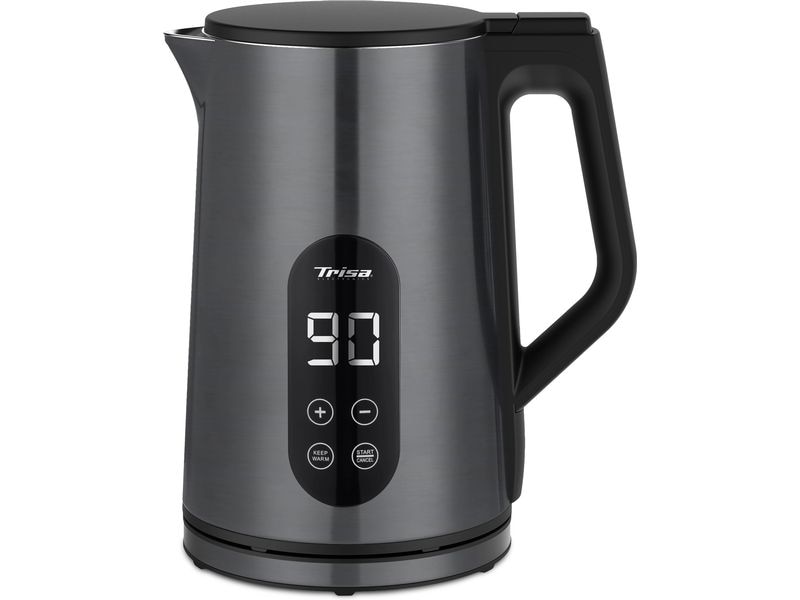 Trisa Wasserkocher Digital Boil 1.7 l, Anthrazit Digitaler Wasserkocher