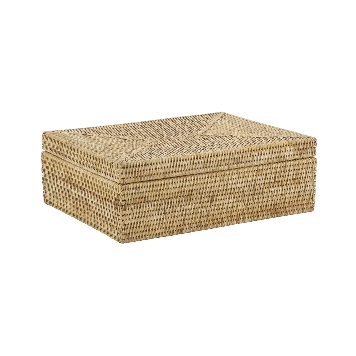 AUBRY GASPARD Coffret Rectangulaire en Rotin