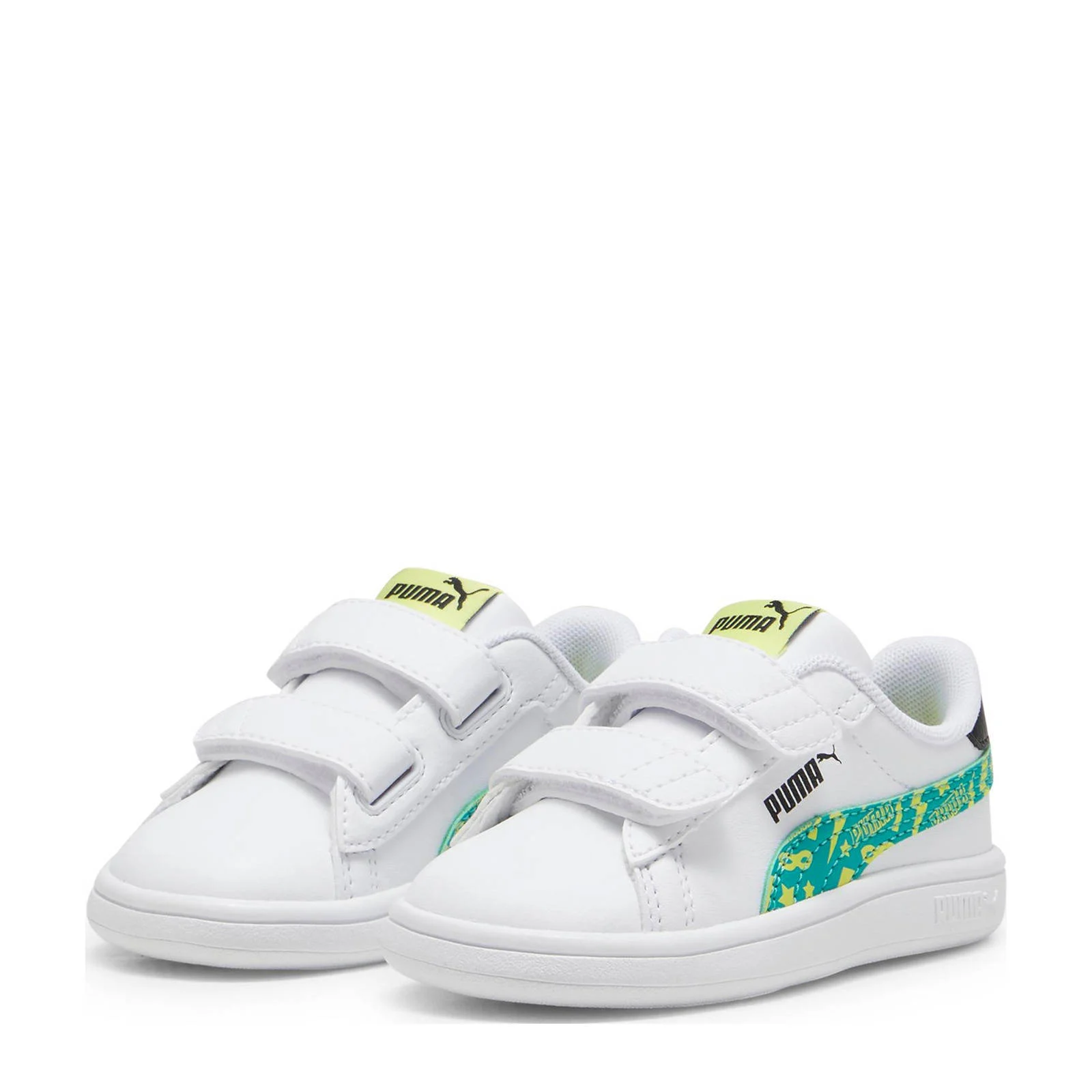 Puma Smash 3.0 L Masked Hero V sneakers wit/groen/geel