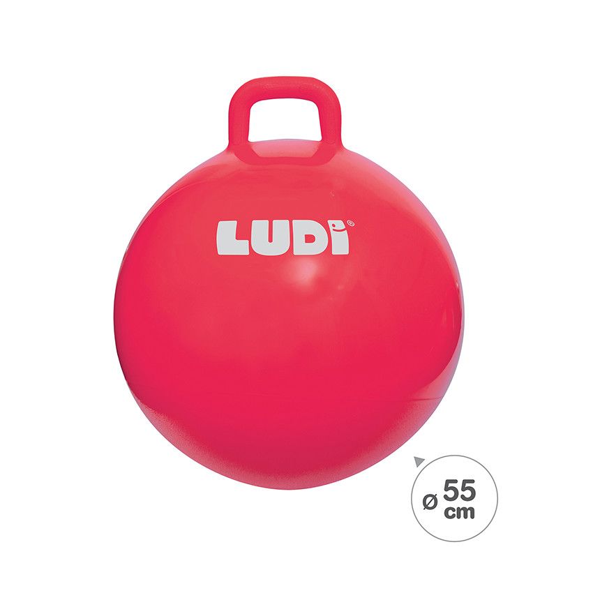 Ballon sauteur XXL - Rouge - Ecru