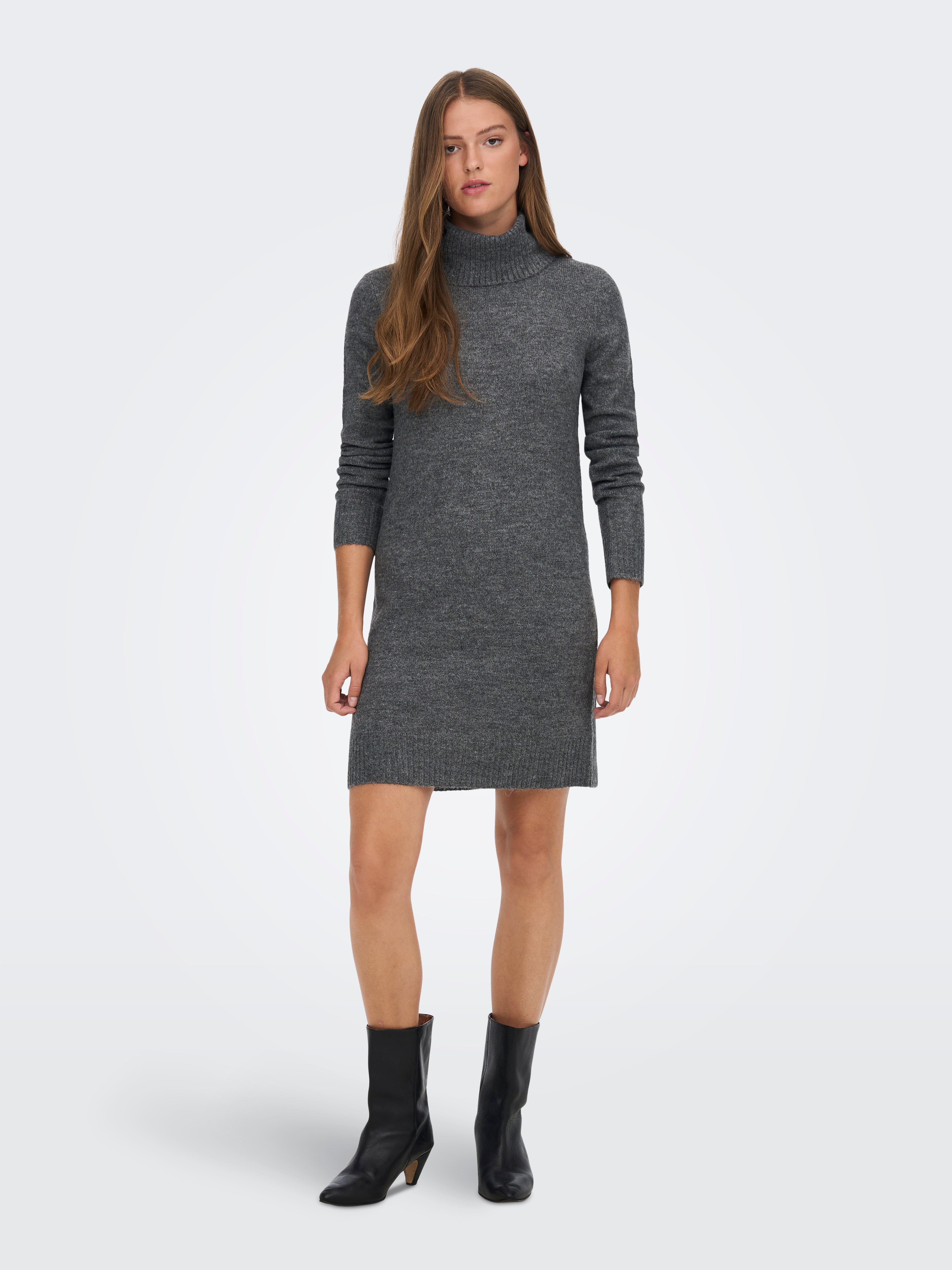 JDYELANORA Kurzes Kleid Dark Grey Melange