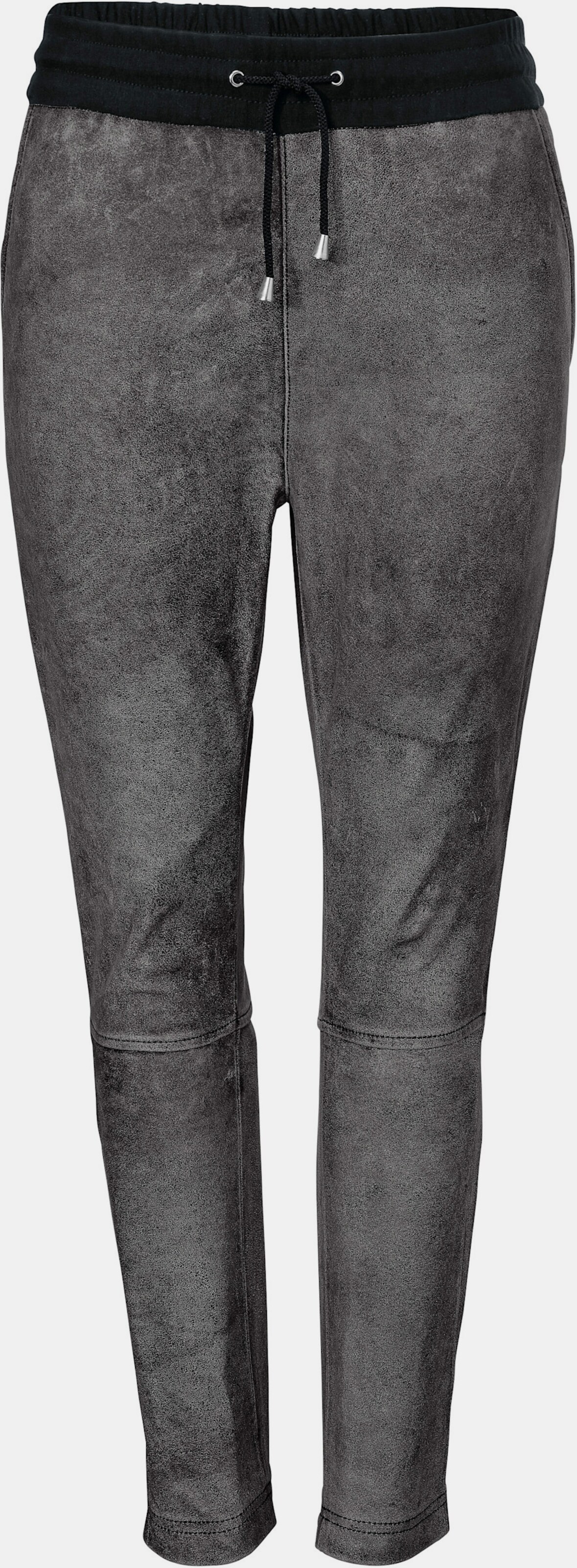 Leder-Jogpants