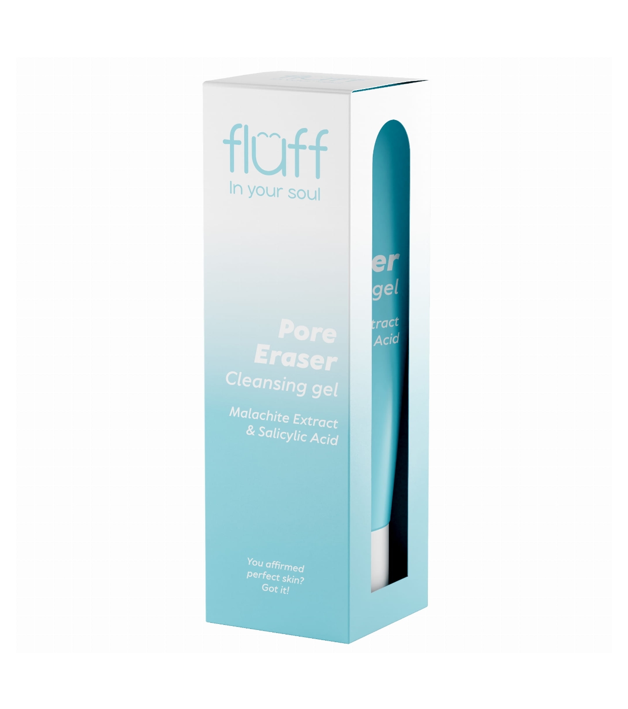 Fluff - *In Your Soul* - Gel de limpeza facial com extrato de malaquita e ácido salicílico Pore Eraser