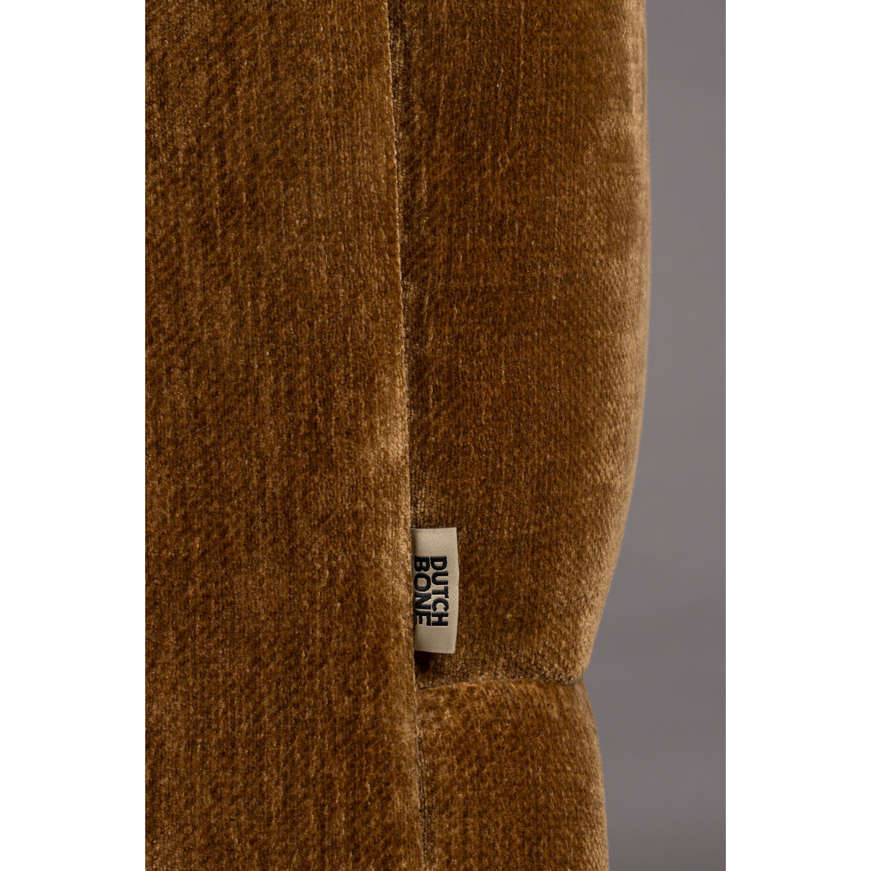 Dutchbone Douglas 3-zitsbank Velours Cognac Bruin