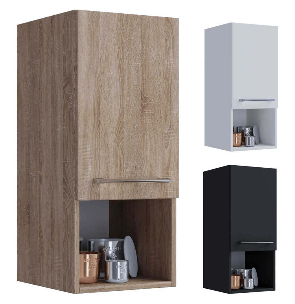 VCM Holz Badmöbel Midischrank Badregal Badschrank Hängeschrank Badezimmer Möbel Regal Badinos DF