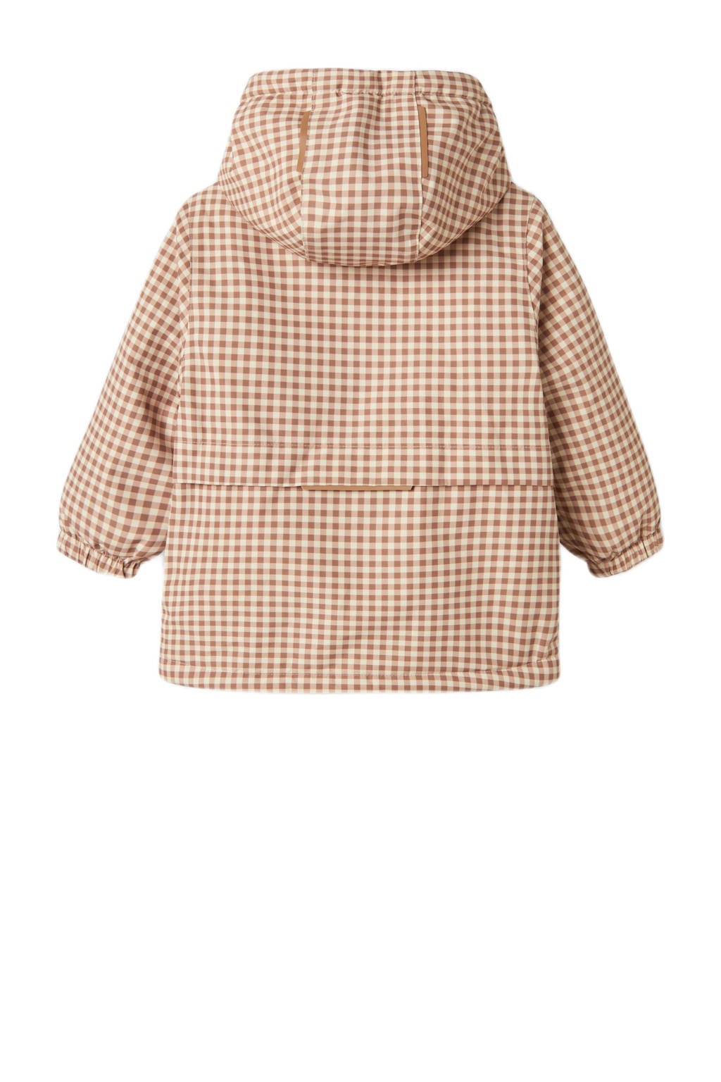 LIL' ATELIER geruitewinterjas NMFLASNOW10 bruin/offwhite