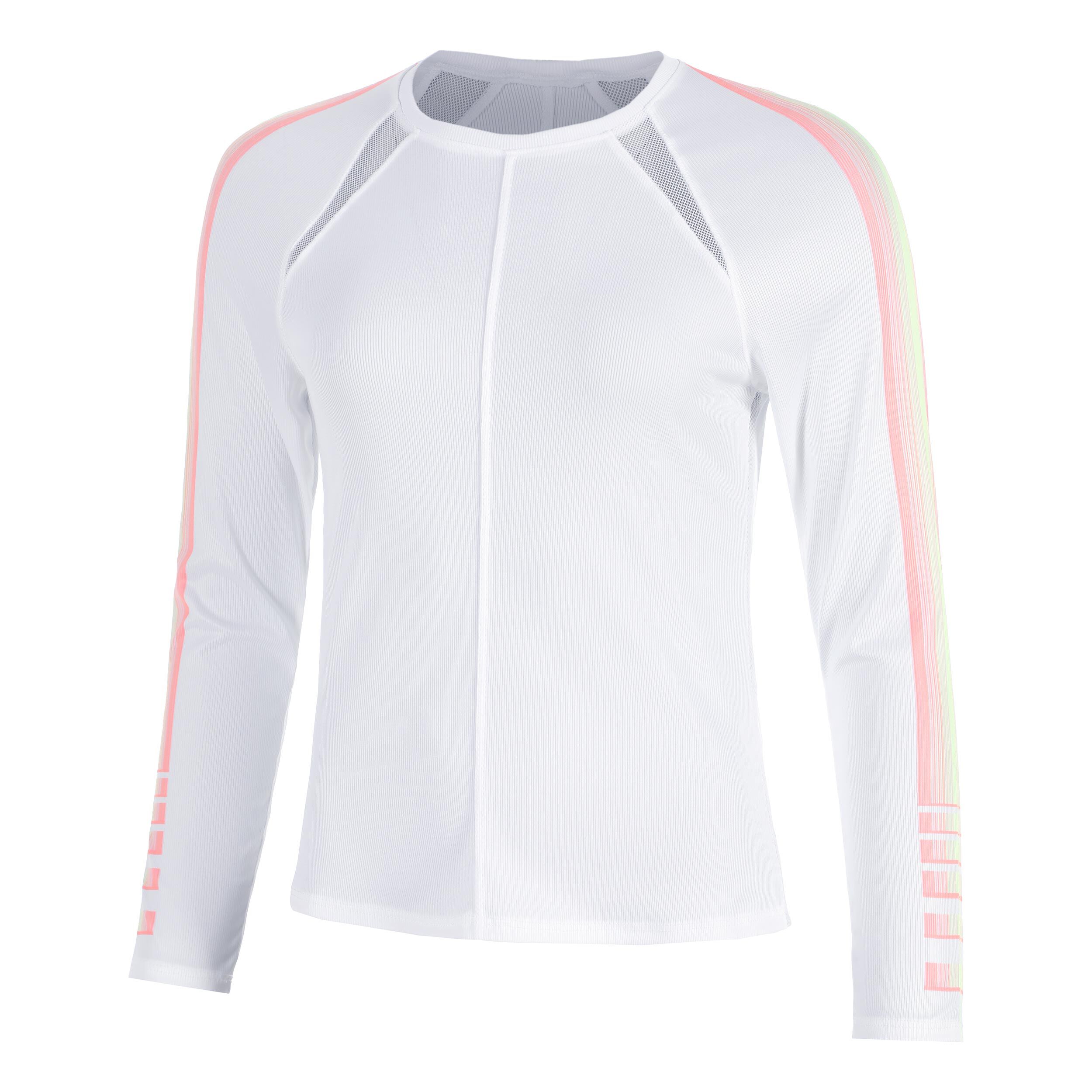 Lucky in Love Sunset Spin Haut Manches Longues Femmes - Blanc , Orange