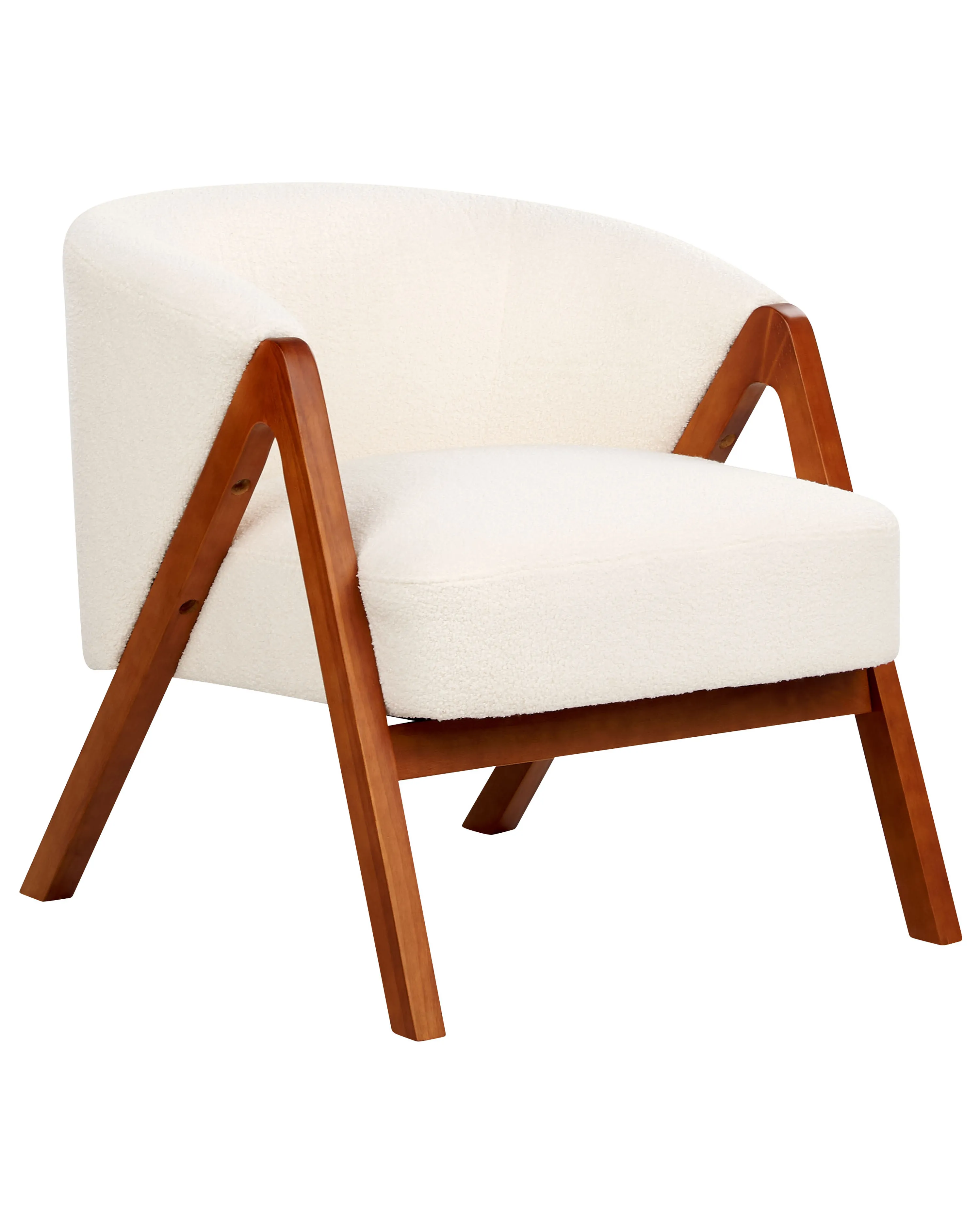 Fauteuil SKEI Bouclé Wit