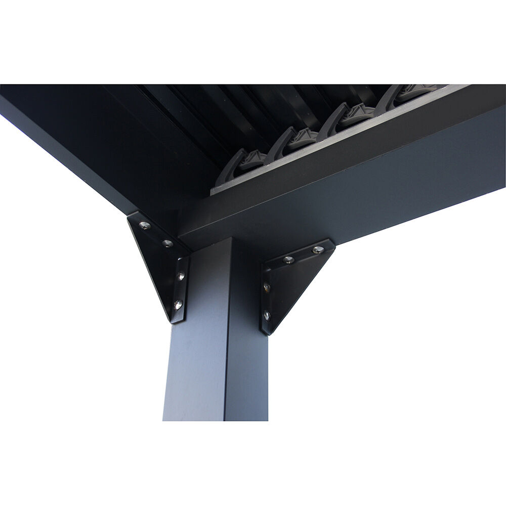 Tonnelle bioclimatique Moorea à manivelle aluminium 300x298xH223cm