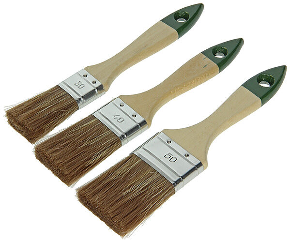 SAM Beits 3-delig - Kwastenset plat - 28.5x10.8x3 cm - Bruin