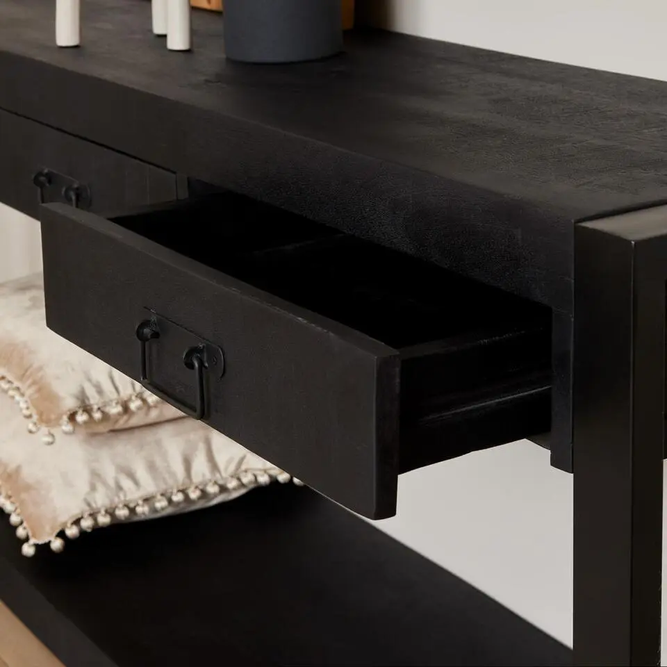 StarFurn - Sidetable Boaz - 150 cm - zwart