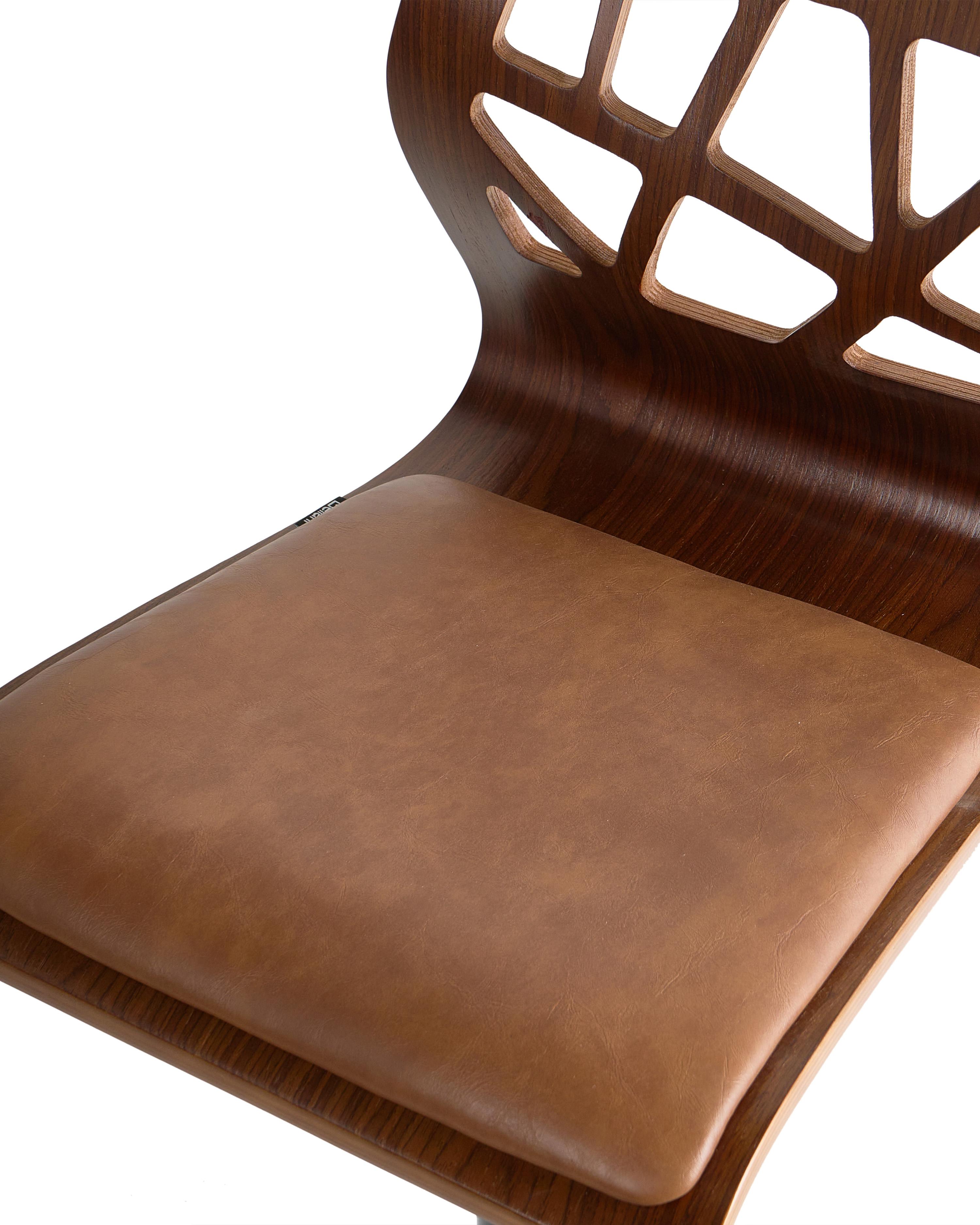 Set van 2 barstoelen PETERSBURG Kunstleer Bruin/zwart