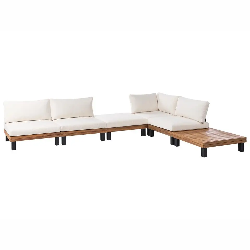 FRAZZANO - Loungeset - Gebroken wit - Gecertificeerd acaciahout