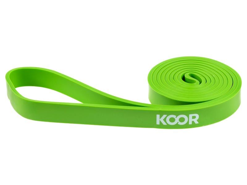 KOOR Fitnessband mittel, grün Hochwiderstandsband für das Training zu Hause