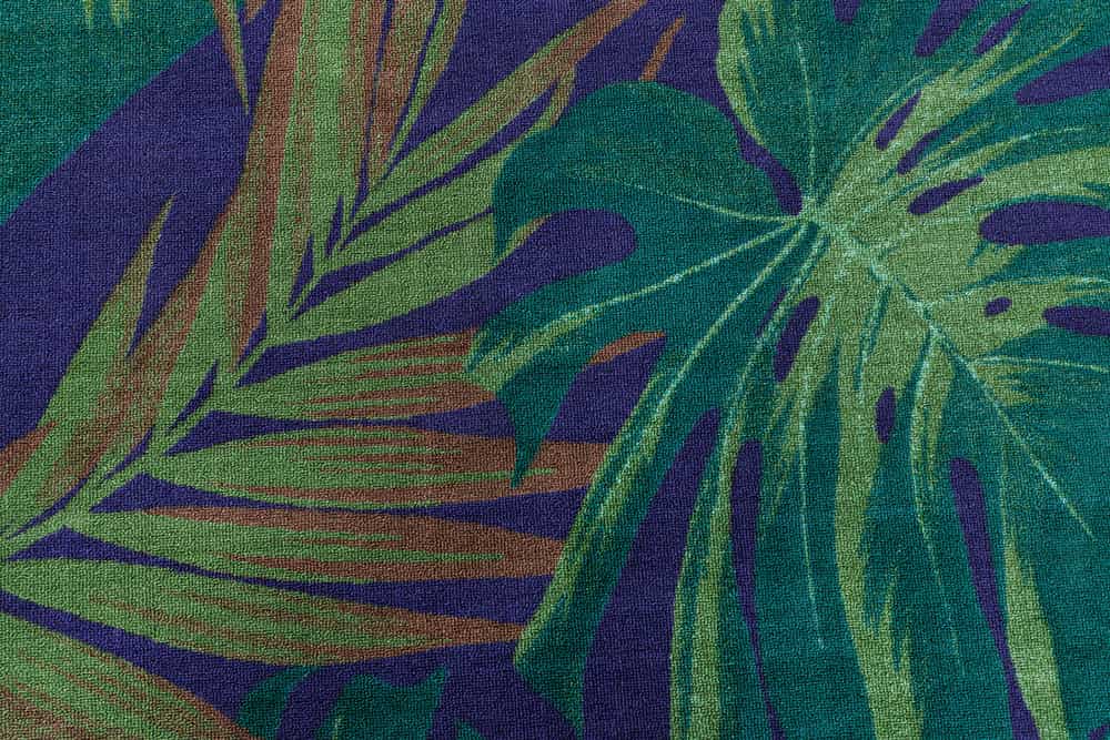 In- und Outdoor Teppich LEAF 240x160cm grün blau Blatt-Design wetterfest
