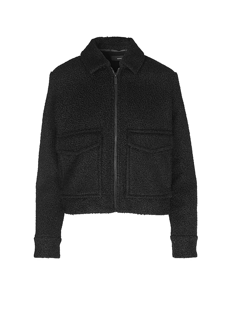 OPUS Jacke in Felloptik HOLMA schwarz