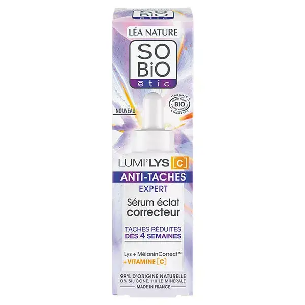 Léa Nature SO BiO étic Lumilys C Sérum Corretor de Luminosidade Anti-Manchas Escuras 30ml