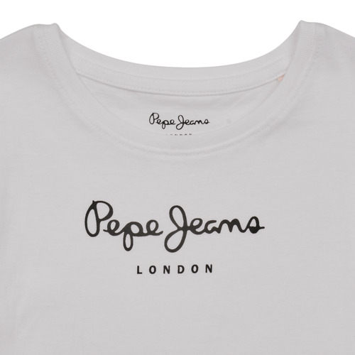 Pepe jeans - HANA GLITTER S/S N - Blanc