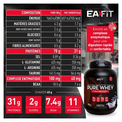 EAFIT Pure Whey Myrtille 850gr