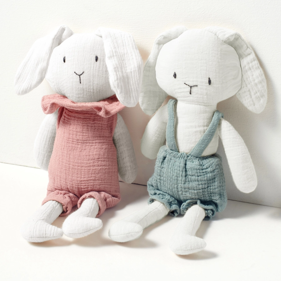 Nordic Coast Company Kuscheltier Musselin Hase Ben