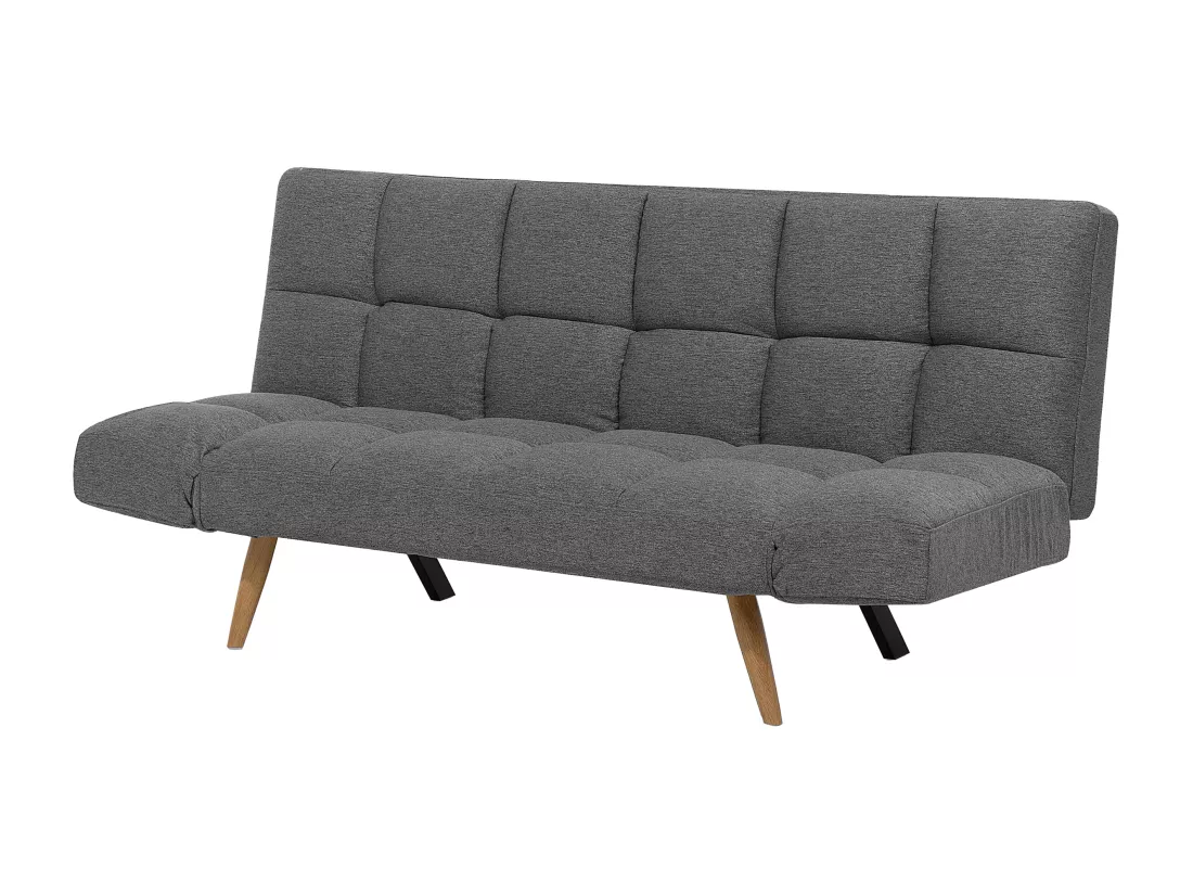Canapé convertible 3 places en tissu gris foncé INGARO