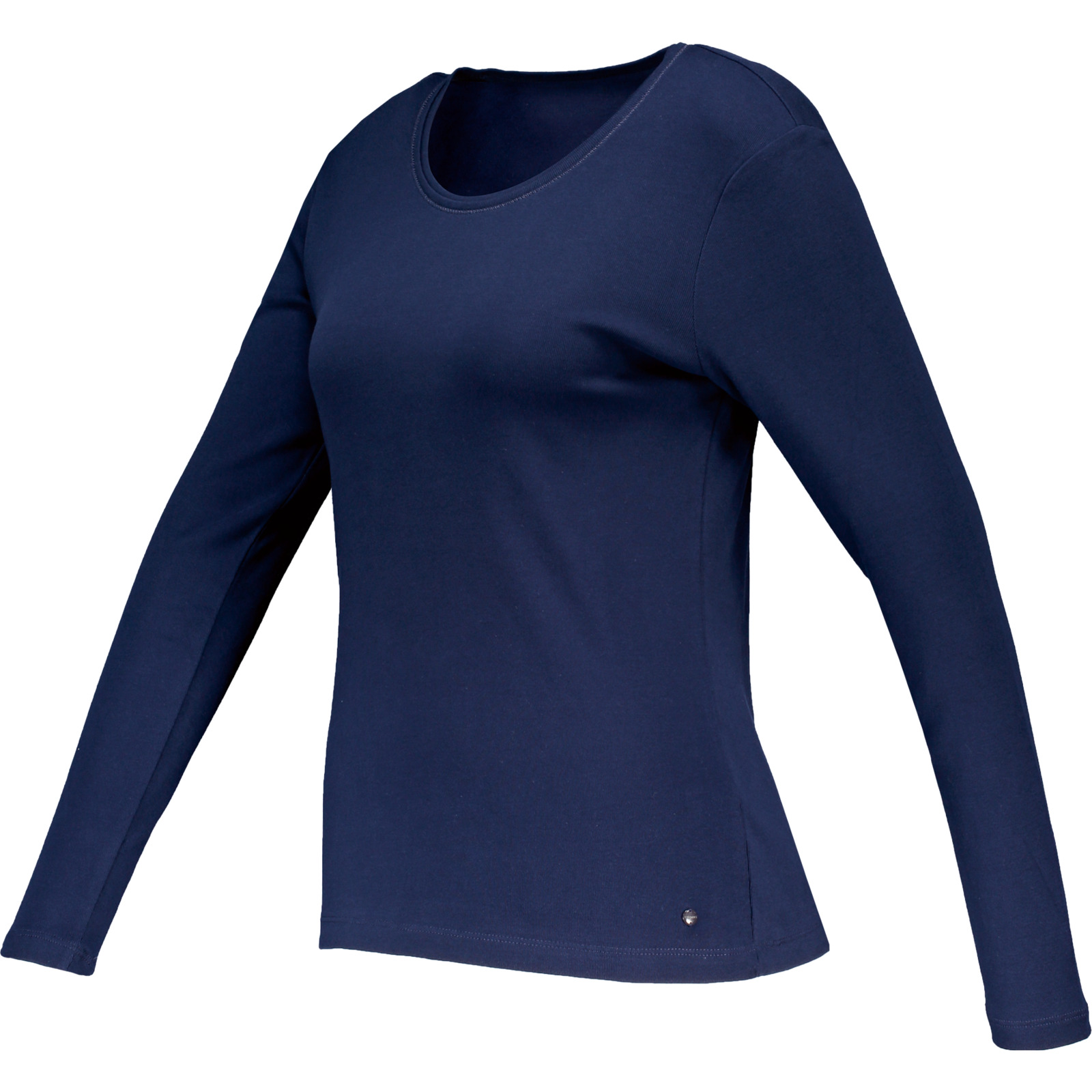 Olsen Damen-Langarmshirt uni dunkelblau, 46