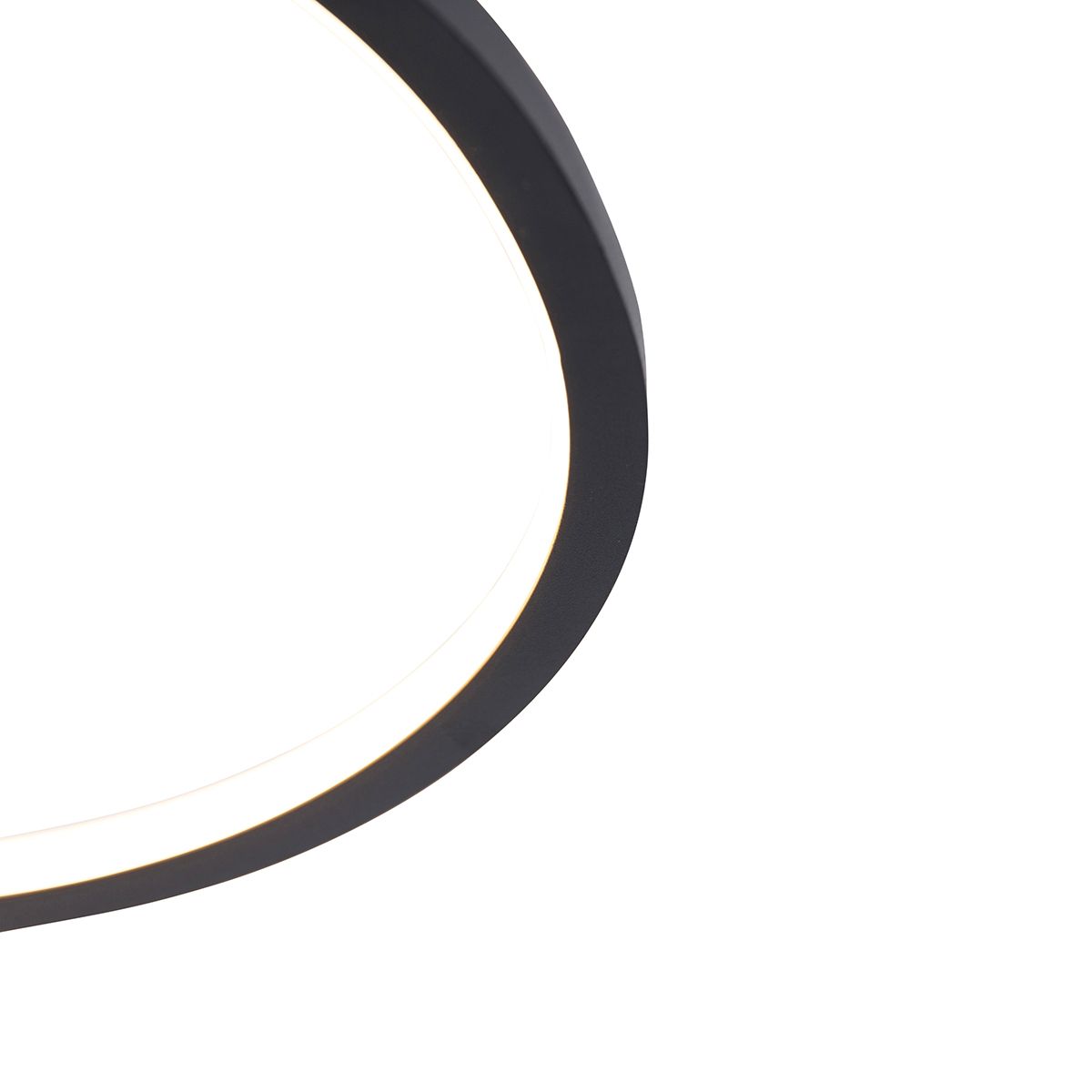 Plafondlamp zwart 45 cm incl. LED 3 staps dimbaar - Rowin