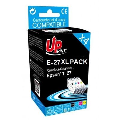 Cartouche compatible Epson T27XL - pack de 4 - noir, jaune, cyan, magenta - Uprint