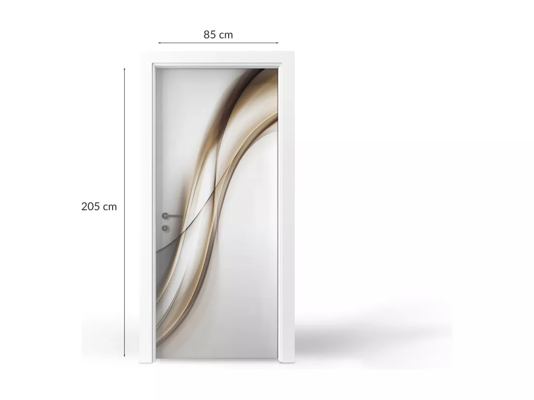 Papier peint photo pour portes intérieures - Vagues abstraites 85x205 cm