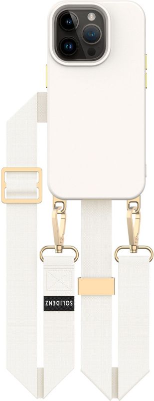 Solidenz Collection iPhone 14 Pro hoesje met afneembare koord - Beige