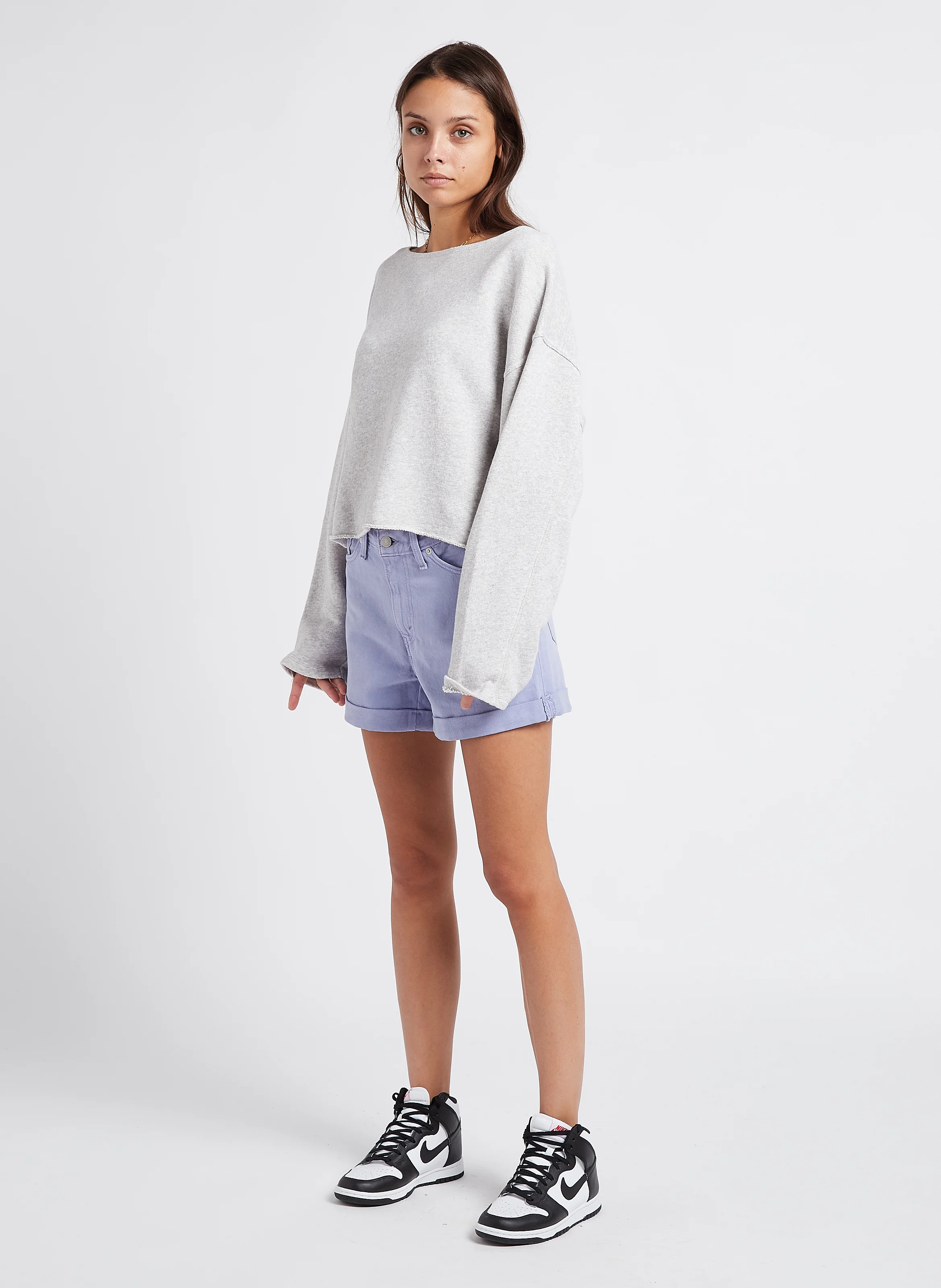 KODYTOWN - Sweat col bateau en coton bio| Gris